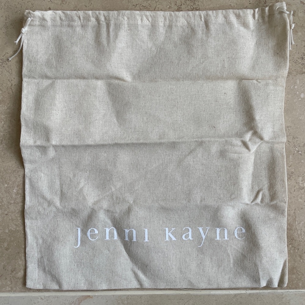 JENNI KAYNE Canvas drawstring dust travel storage bag shoes/handbag beige NWOT